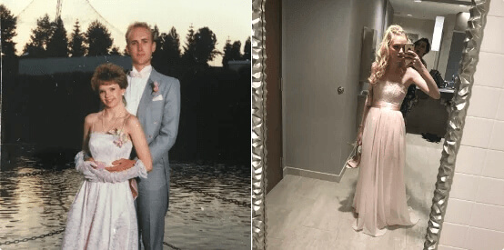 An Upgraded Version Of Her Mom's Prom Dress