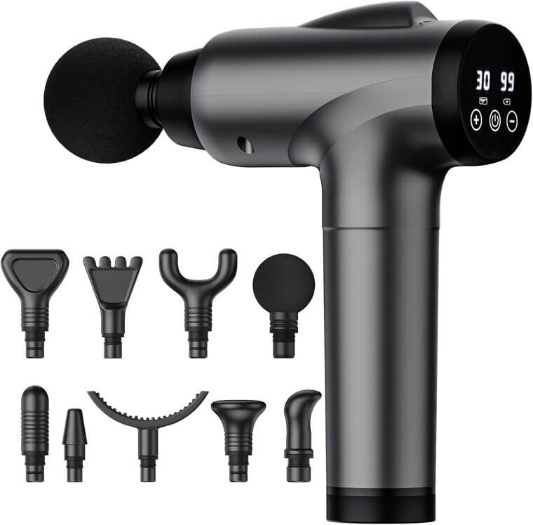 Massage Gun for Deep Tissue Relief - 9 Attachments & 30 Speeds - Don’t Miss the 10% Discount!
