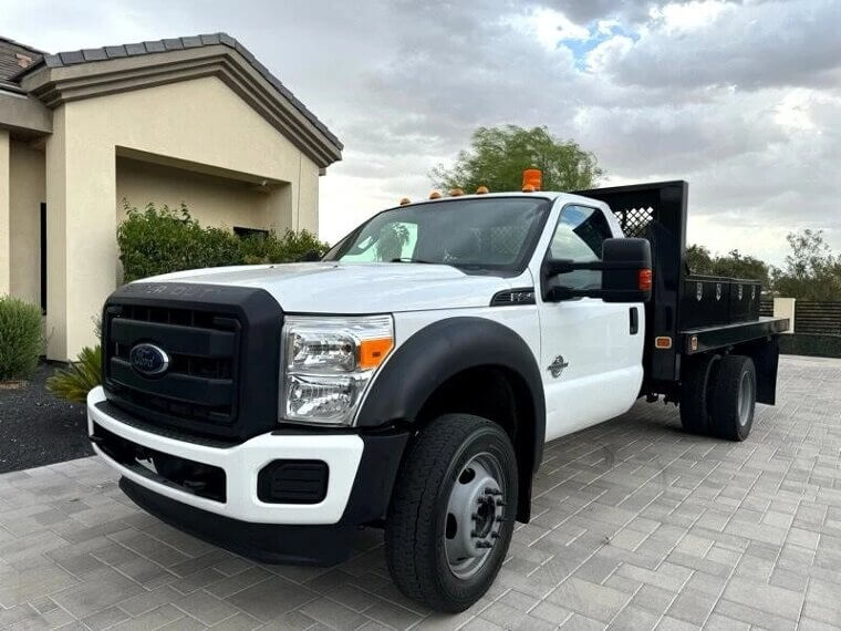 2014 Ford F-450 SD Over 12FT FLATBED WITH TOOL BOXES 4WD - $39,999