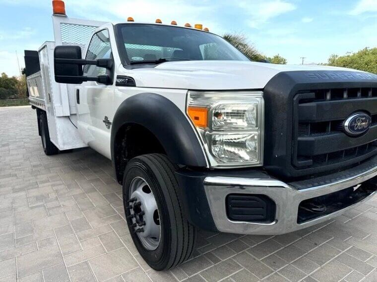 2012 Ford F-550 12 FT Flatbed With Tool Boxes Lift Gate - $39,999