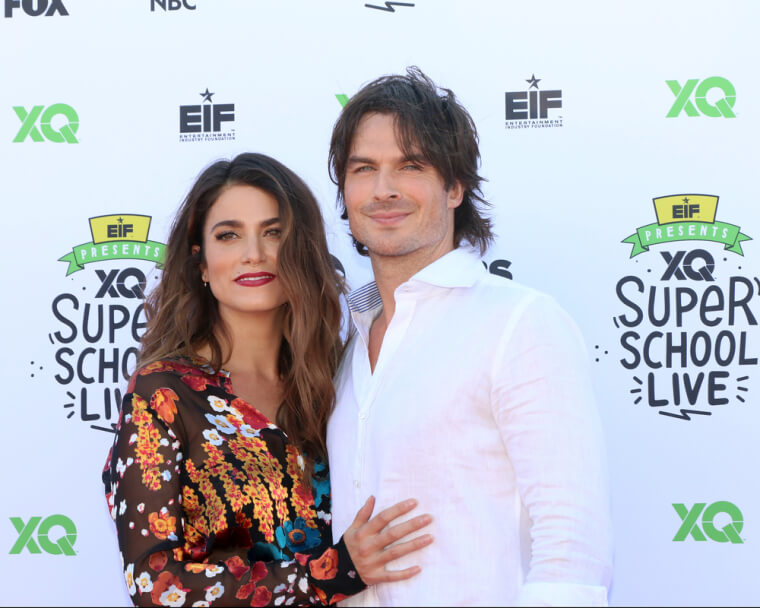 Ian Somerhalder (5’8″) & Nikki Reed (5’4″) – 4 inches