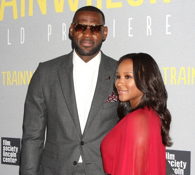 Lebron James (6’6″) & Savannah Brinson (5’7″) – 11 inches