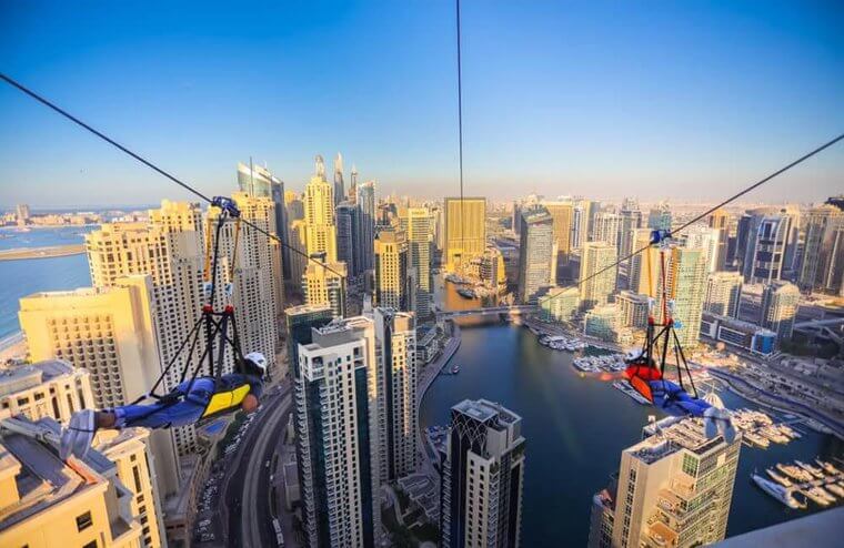 Zipline Over Dubai Marina