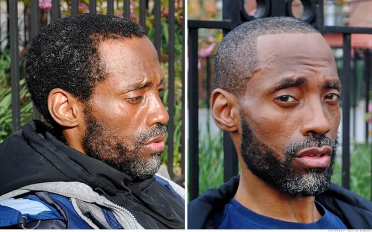 The Homeless Haircut Bench