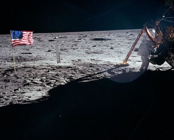 The First Human Steps on the Moon