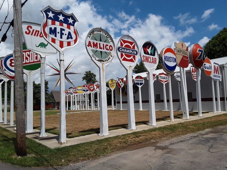 Antique Fuel Price Signs from Old Stations