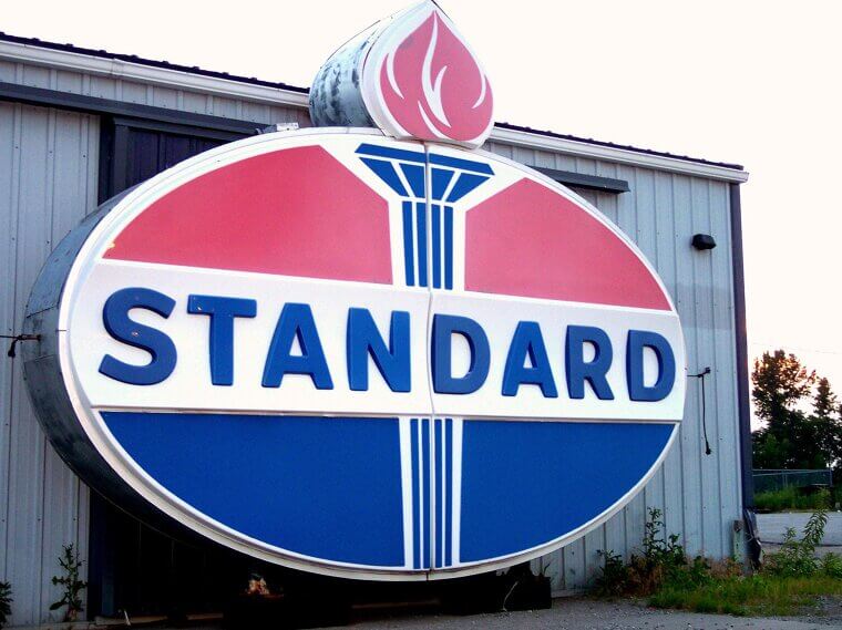 Standard Oil Red Crown Gasoline Signs