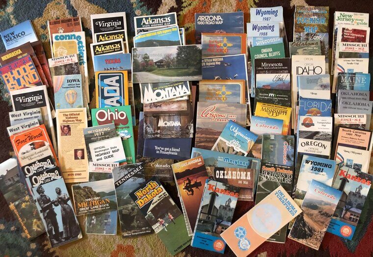 Vintage Road Maps Given Away Free