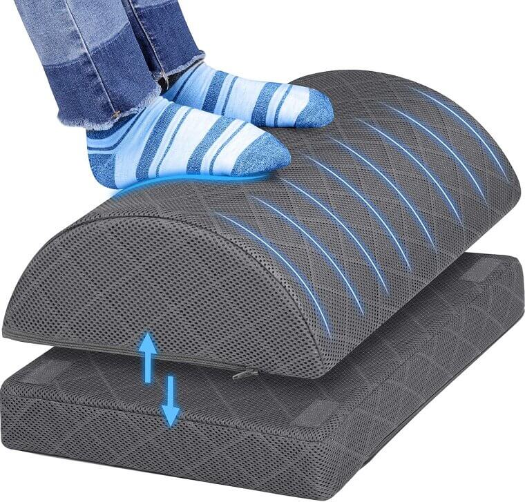 Foot Rest: Perfect for Work & Play - Adjustable & Easy-Clean Design - 18% Off!