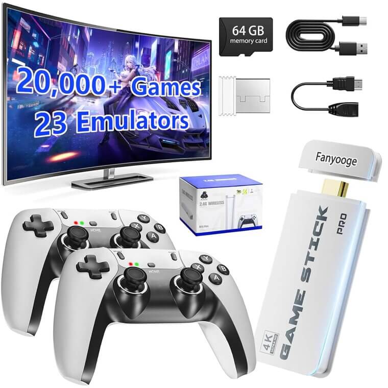 2026 Retro Console Stick with 20K+ Games & 4K HDMI - 