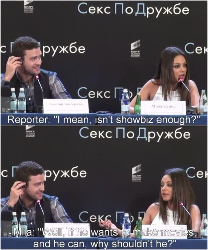 Mila Kunis Shut Down an Interviewer in Russian
