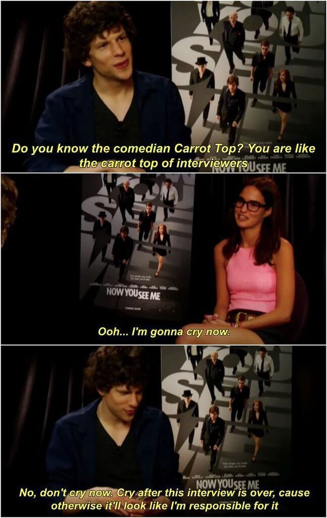 Jesse Eisenberg Outright Insulted the Interviewer