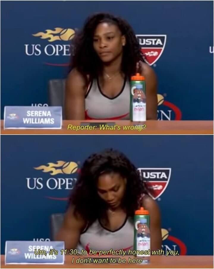 Serena Williams Wanted to Be Anywhere Else