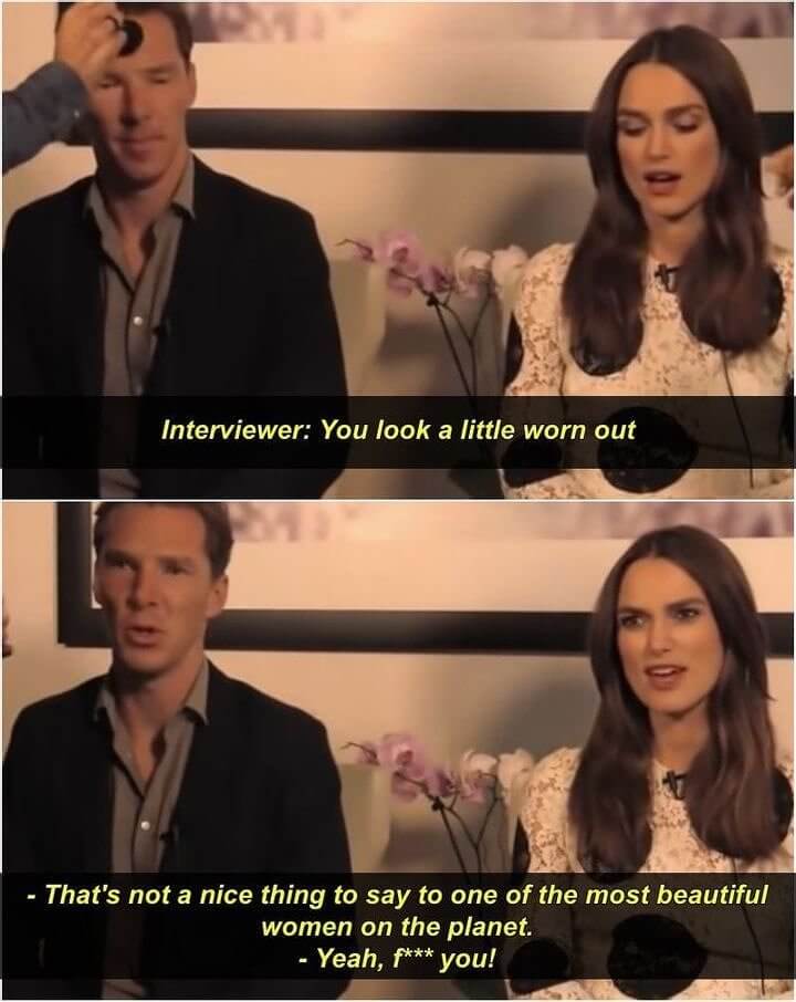 Keira Knightley Hilariously Shut Down a Rude Comment