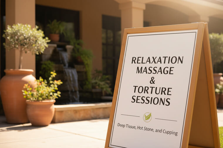 The Massage Therapy Sign That Made Relaxation Sound Painful