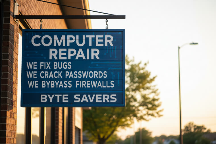 The Computer Repair Sign That Made Tech Help Sound Like Hacking