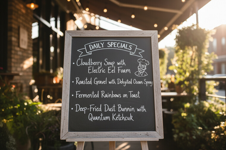 Menu Poetry Gone Wrong