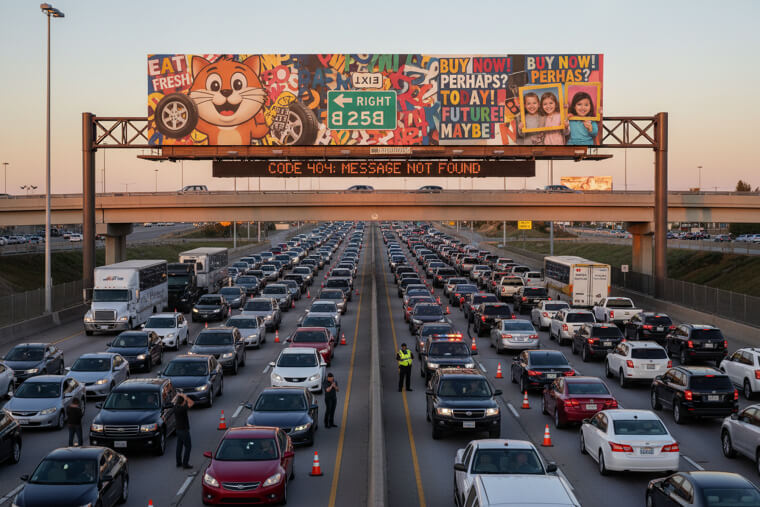 The Grand Finale: Billboard That Caused a Traffic Jam
