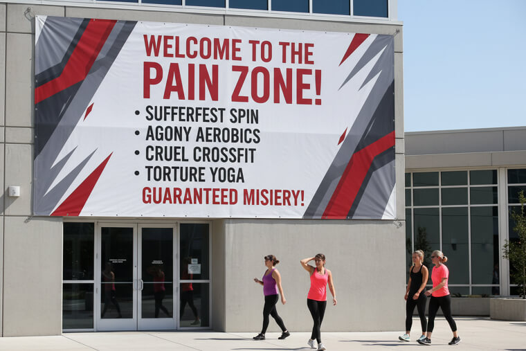 The Fitness Center Sign That Promised Pain Instead of Gain