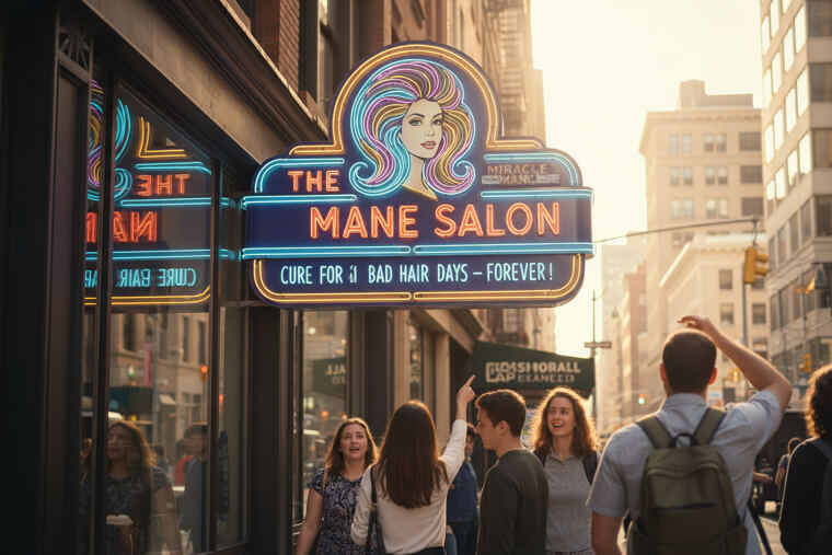 Salon Sign That Promised Miracles