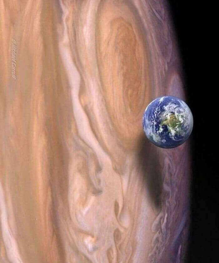 Earth Next to Jupiter
