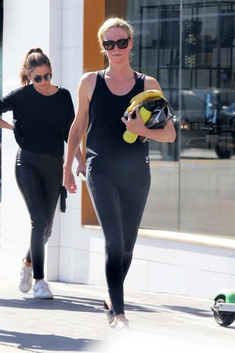 Charlize Theron Steals Soul Cycle Spots