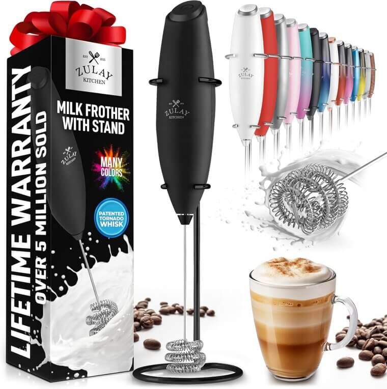 Zulay Tornado Whisk & Frother: Café-Quality Magic at Home - Now 20% Off!