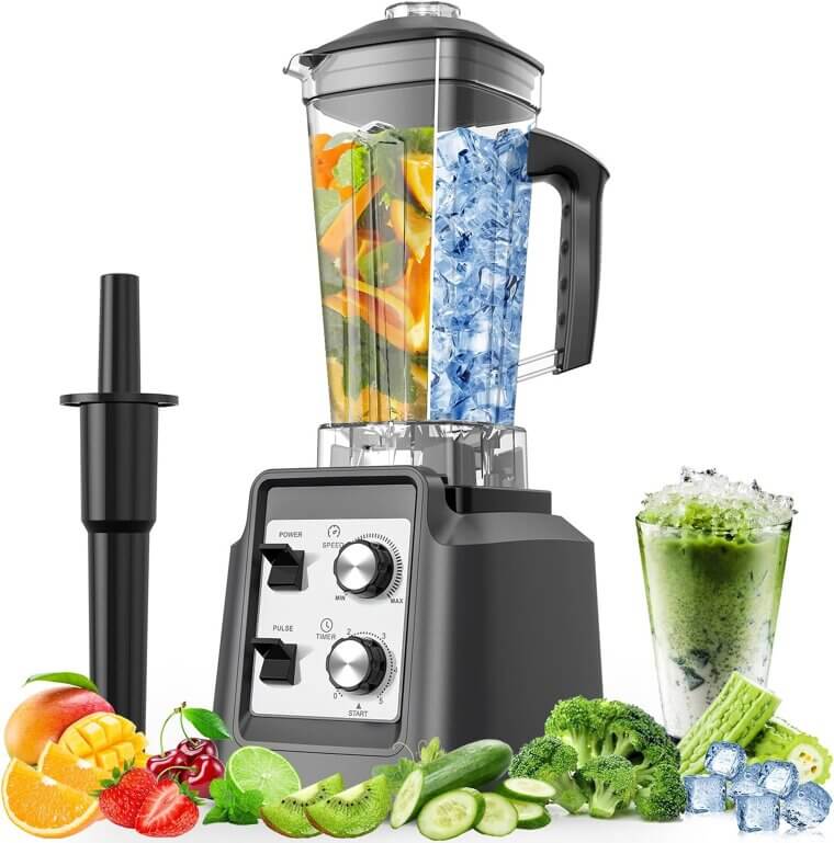 Professional Smoothie Blender: Powerful 1800W Blending for Kitchen Magic 