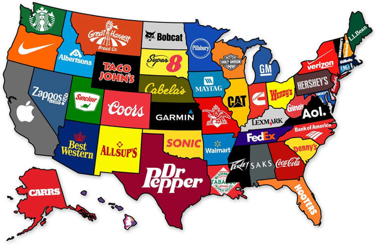 Famous Brands And The US States That They Come From