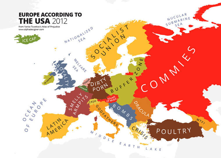 What European Countries Are Known For According to The USA