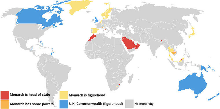Countries Around The Globe Which Still Have An Active Monarchy