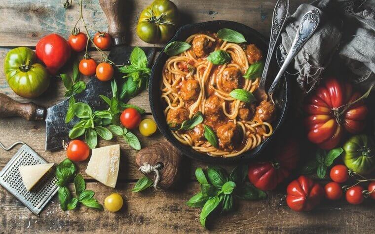 "Comida "italiana