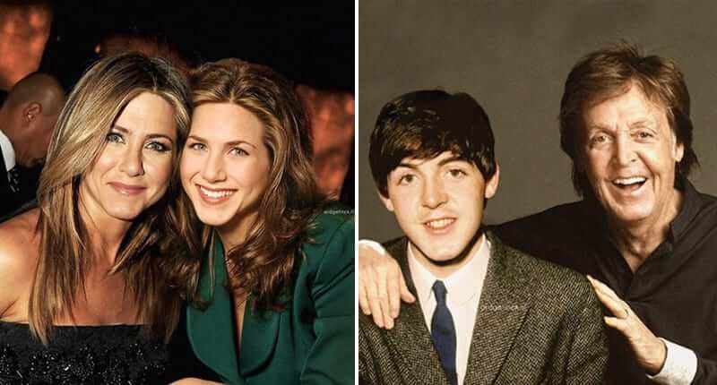 50 Magical Pictures of Celebrities Hanging Out With Their Younger Selves