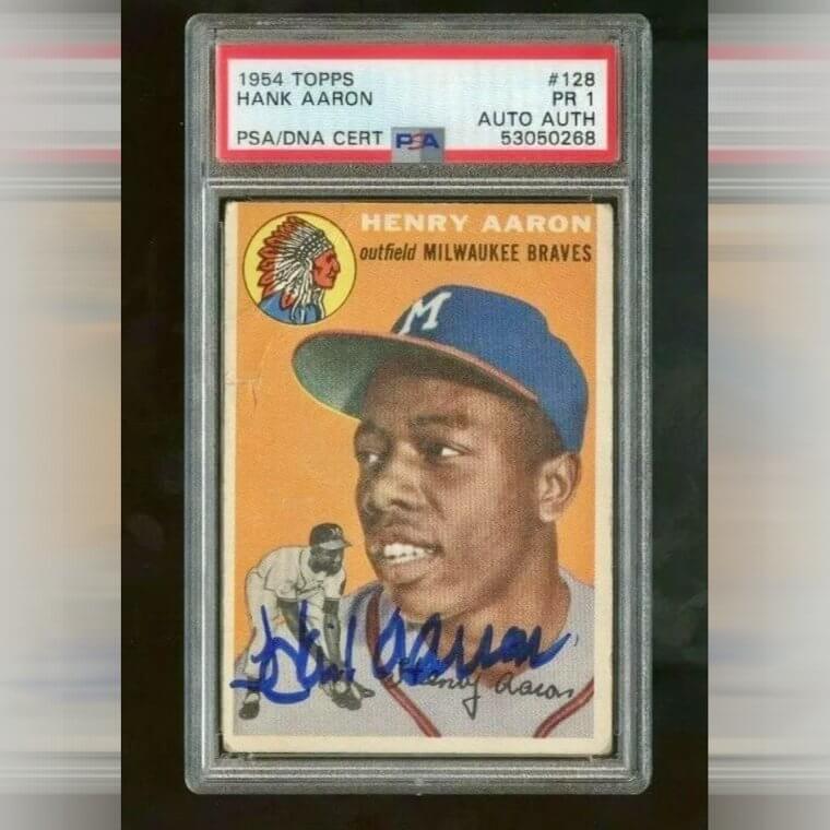 1954 Hank Aaron Sold for $350,000