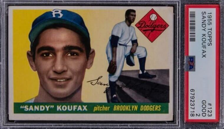 1955 Sandy Koufax Rookie Card Sold for $92,500