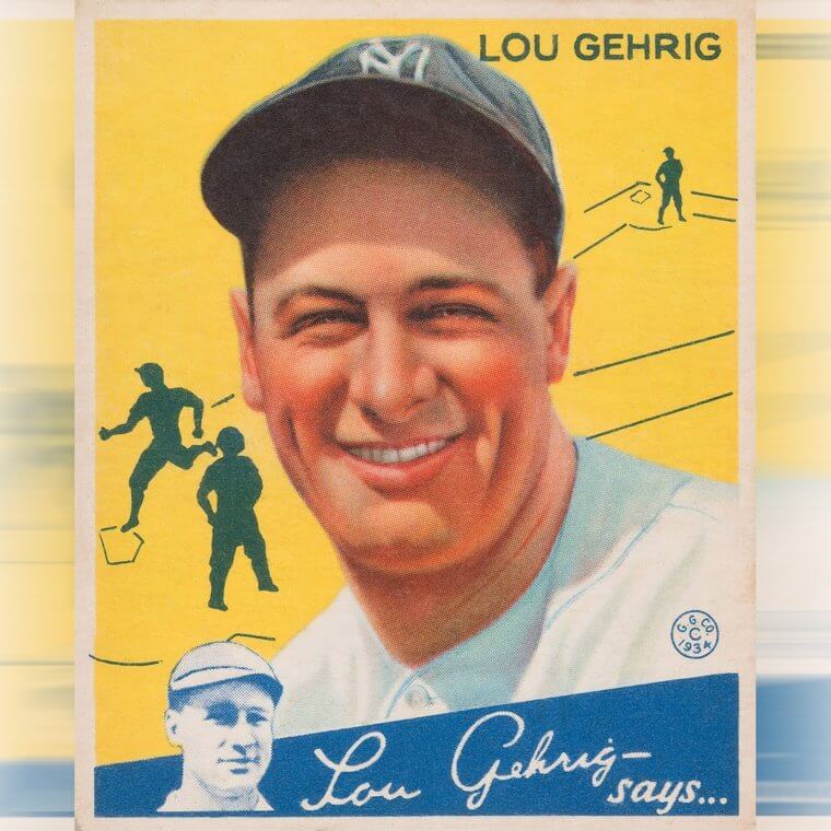 1934 Lou Gehrig Sold at Auction for $150,000