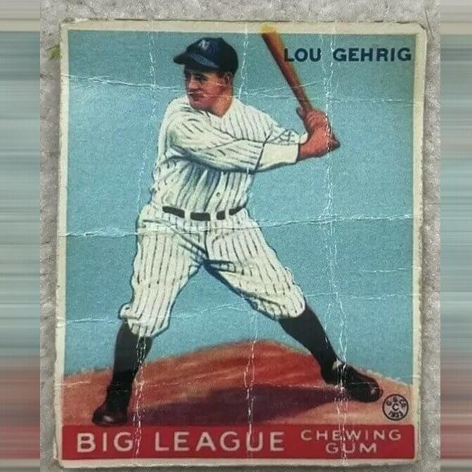 1933 Lou Gehrig Is Valued at Over $300,000