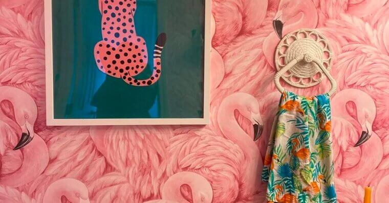 Statement Wallpaper in Small Bathrooms