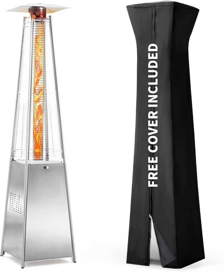 Pamapic Patio Heater - 48,000 BTU, Stylish Outdoor Warmth - 21% Off!