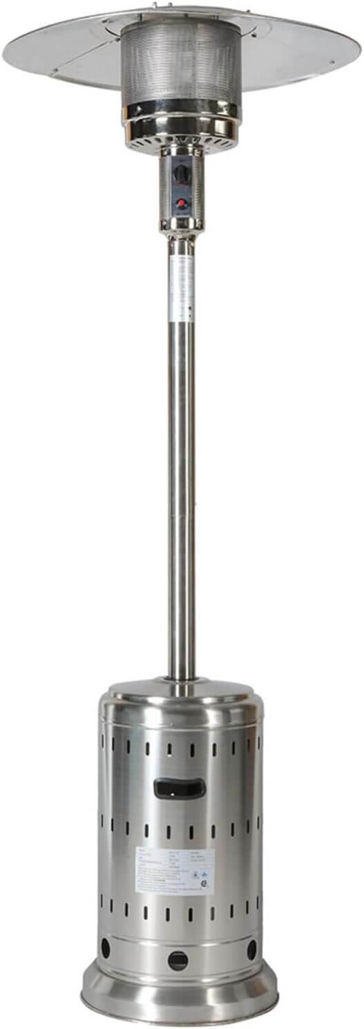 Patio Heater - 48,000 BTU Outdoor Warmth with Wheels & Cover 