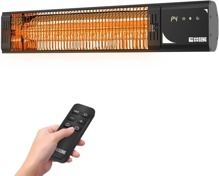 Patio Infrared Heater - Rapid, Waterproof, & Versatile Heating! 