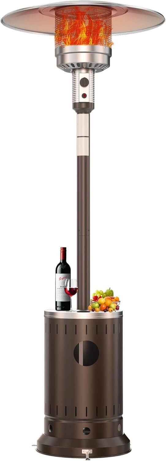 50,000 BTU Patio Heater - Cozy Outdoor Warmth with Wheels! - Now 15% Off!