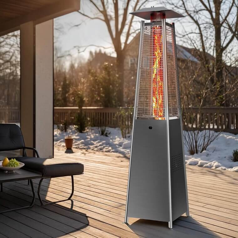 OLIXIS Pyramid Heater: 48,000 BTU Warmth for Your Patio 