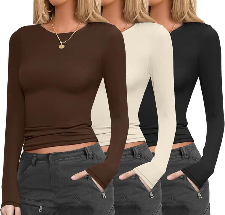 Ekouaer Women's Thermal Tops - Cozy and Versatile 3-Pack! - Now 25% Off!