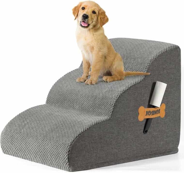 Romrol Dog Steps - Perfect for Small Pets, Safe and Comfy Climbing - Now 25% Off!