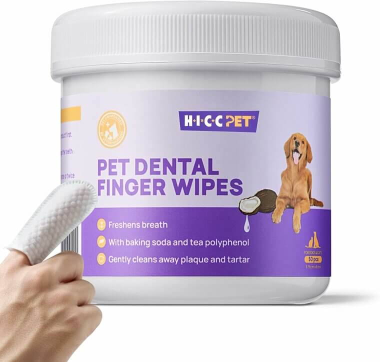 Pet Teeth Wipes for Dogs & Cats - Fresh Breath & Clean Gums!