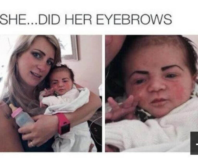 This Person Who Did Her Baby's Eyebrows