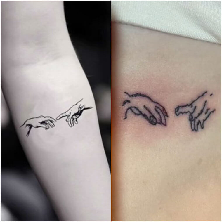 The Creation Of Adam Reimagined By A Toddler In A Tattoo Artist's Body