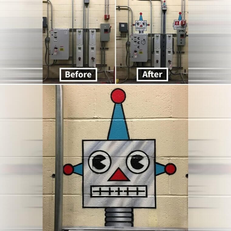Electrical Boxes Turned Into a Robot