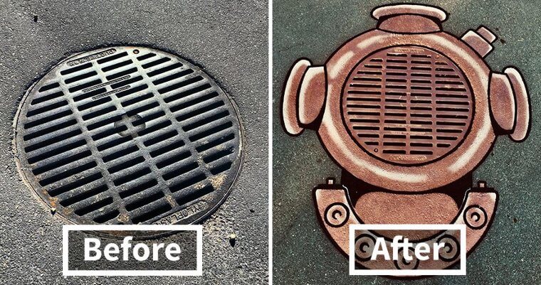 A Sewer Becomes a Diving Bell